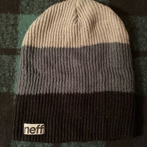 Neff Dark Grey Tricolor Beanie